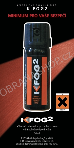 Obranný plyn K-FOG2 aerosol - 50ml, 40ml